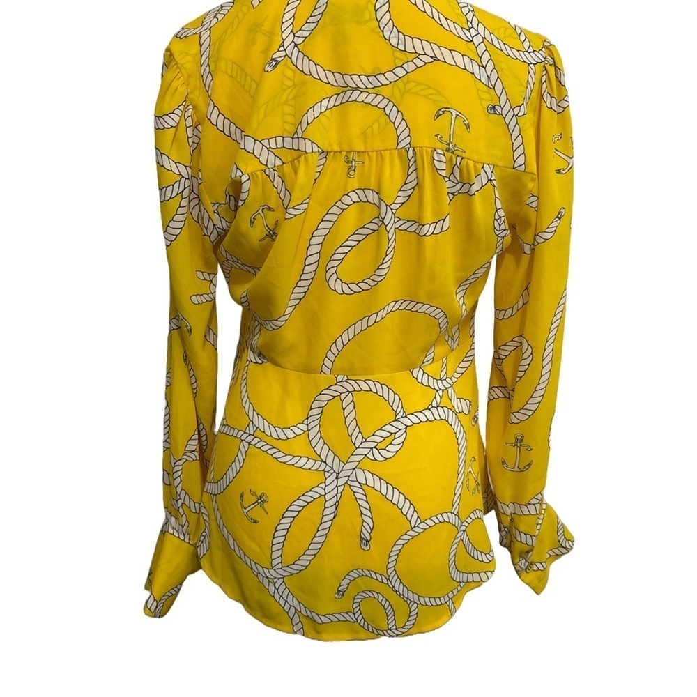 Cabi #5707 Reef Knot Blouse. Yellow Size small - Picture 3 of 9